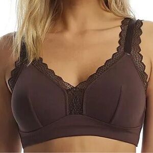 PARFAIT full bust 40FF Wirefree deep nude unpadded style PS641 J hook back bra